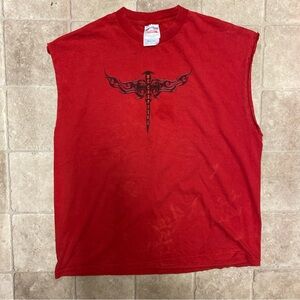 Orange County Y2K TankTop XL Measurements Red Good Condition